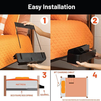 Squirrel-Bedside Perch for College Dorm Room Lofted Bed, Floating Organizer - Image 3