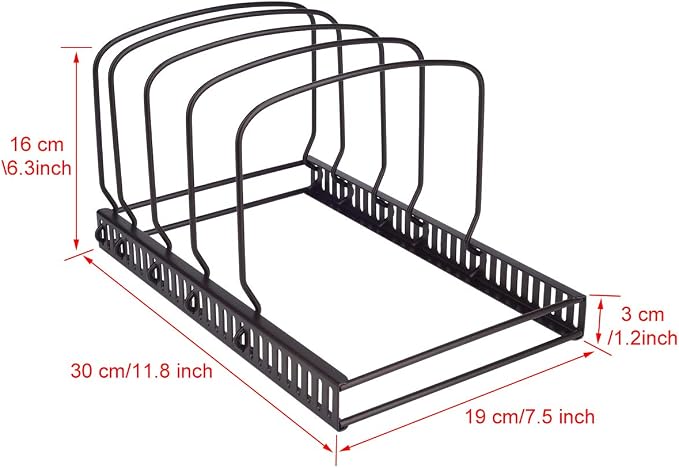 Toplife 10+ Bakeware Organizer Rack - Image 2