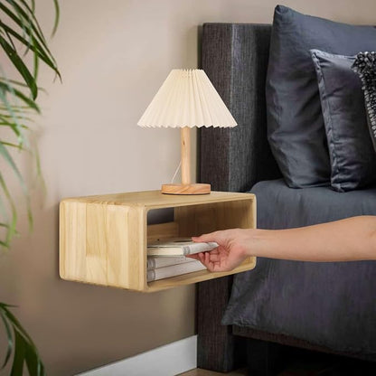 Floating Nightstand, Wall Mounted Bedside Table Wood Bedside Shelf Floating - Image 6