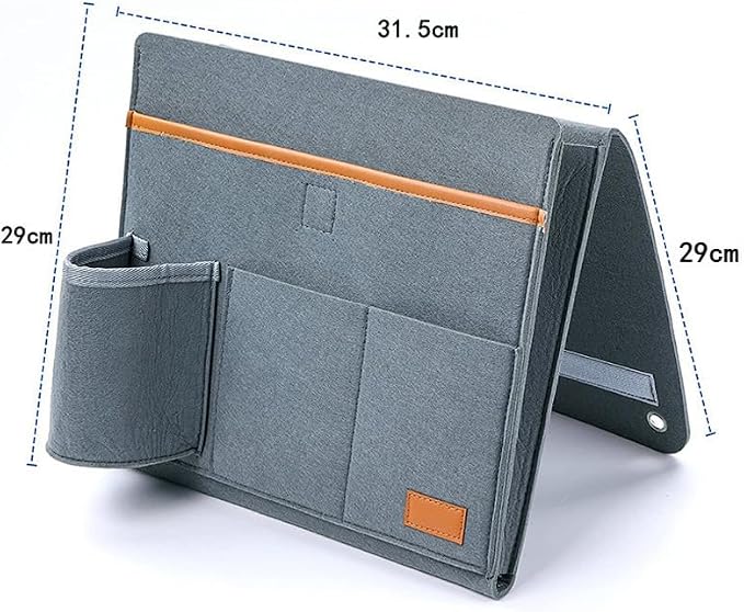 Bringsine Bedside Caddy, Felt Bed Storage Organizer Hanging Bag Holder - Image 3