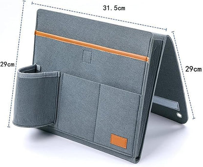 Bringsine Bedside Caddy, Felt Bed Storage Organizer Hanging Bag Holder - Image 3