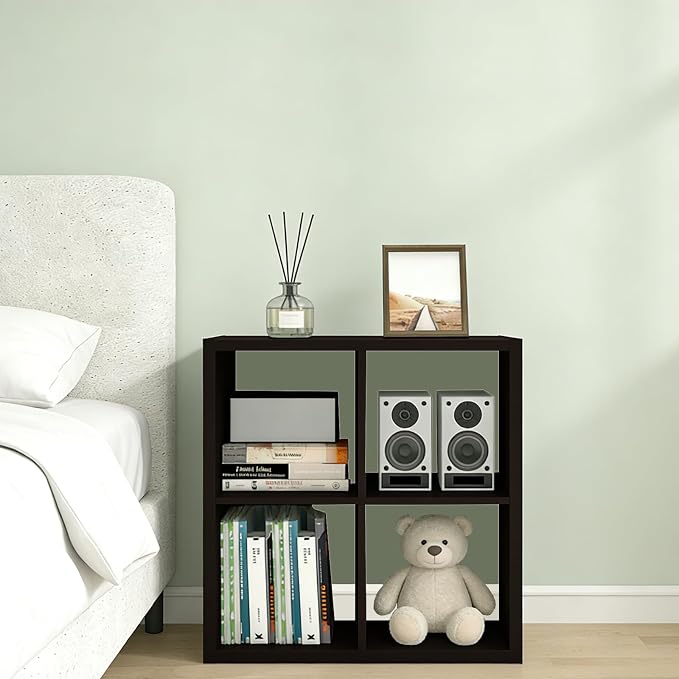 CTESNE【2026 Wooden Thick Frame 4 Cube Storage Organizer Shelf - Image 2
