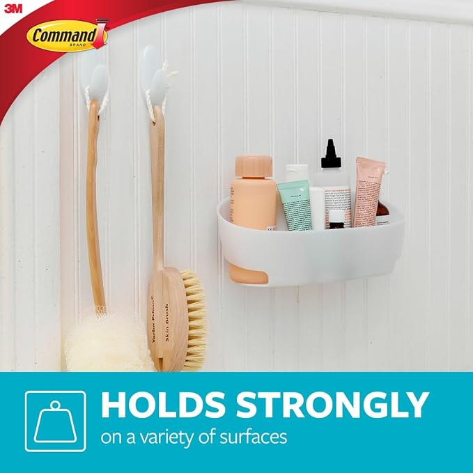 Command Bathroom Accessories, 5 Piece Bathroom Organizer Set - Image 4