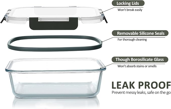 M MCIRCO 24-Piece Glass Food Storage Containers - Image 3