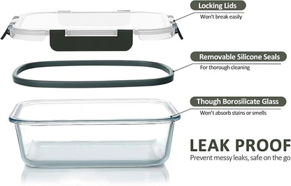 M MCIRCO 24-Piece Glass Food Storage Containers - Image 3