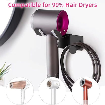 Hair Dryer Holder, Hair Dryer Holder Wall Mounted, Self Adhesive Blow Dryer - Image 2