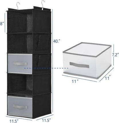 5-Layer Suspended Fabric Shelf Organizer, Equipped - Image 3