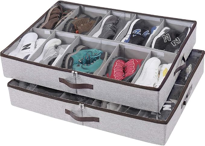 HOONEX Under Bed Shoe Storage Organizer by HOONEX
