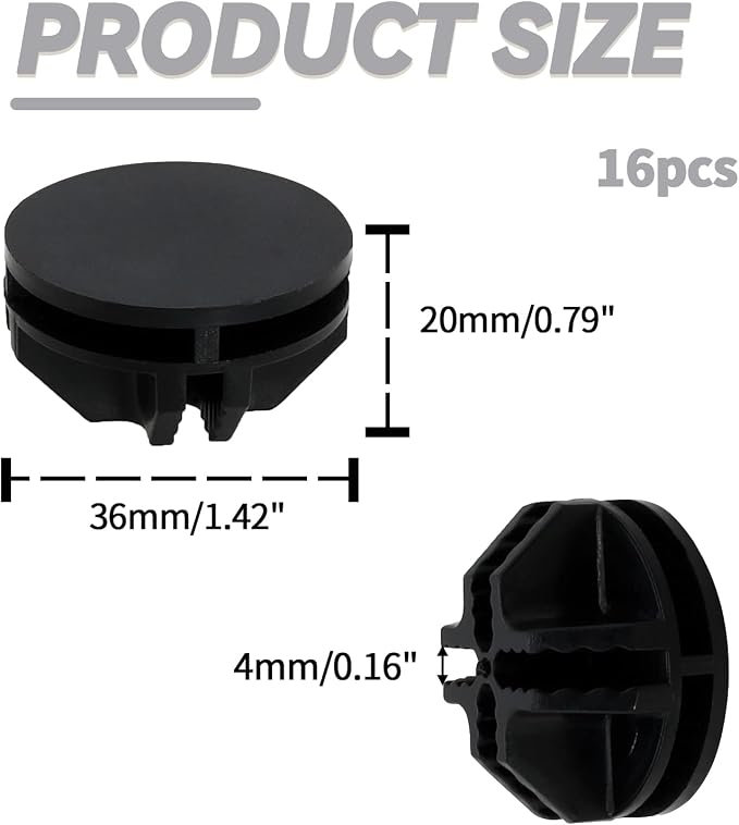 Bonsicoky 16 Pcs Black Plastic Connector - Image 2