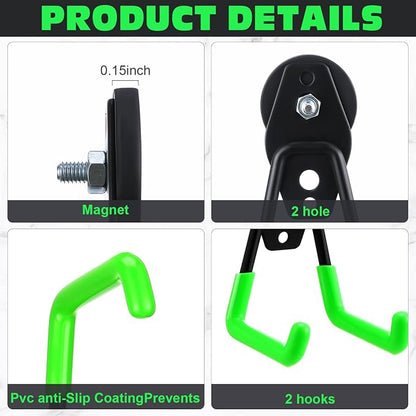Landhoow Large Magnetic Hooks Heavy Duty Garage Magnet Hooks Strong Storage - Image 4
