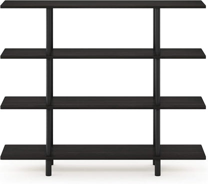 Furinno Turn-N-Tube 4-Tier Wide Display Shelf, Espresso/Black - Image 7