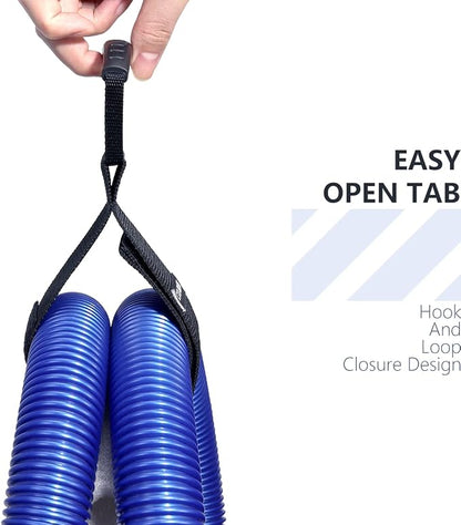 2 PCS Heavy Duty Cord Storage Wrap Holder Extension Hook and Loop Cord Hose - Image 3
