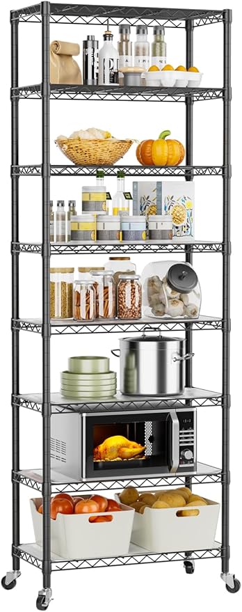 Golpart Shelves Storage Shelf Wire Closet Bathroom Organizers Metal Pantry | 8 by Golpart