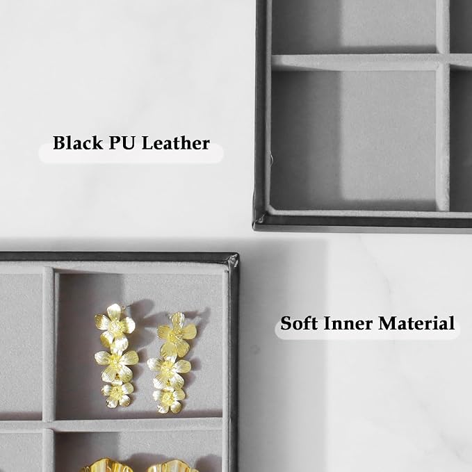 Large Jewelry Organizer Tray 2 Pack, Stackable Jewelry Storage Holder - Image 5