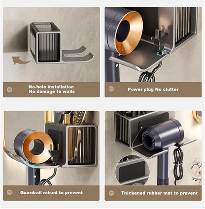 Hair Dryer Holder Wall Mounted, - Image 3