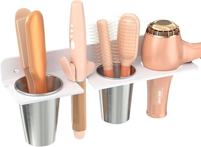 HIIMIEI Hair Tool Organizer Wall Mount, Bathroom Hair Styling Accessories by HIIMIEI
