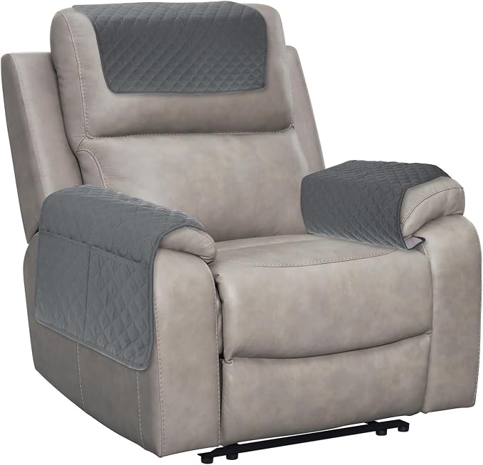 uxcell 3 PCS Armrest Covers, Couch Arm Cover Furniture Protect Slide Recliner by uxcell