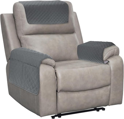 uxcell 3 PCS Armrest Covers, Couch Arm Cover Furniture Protect Slide Recliner by uxcell