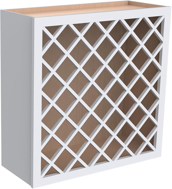 Solid Wood RTA Wine Bottle Rack Wall Cabinet - Image 7