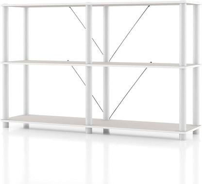 HOMES: INSIDE + OUT Apexa Modern 3-Tier Extra Wide Shelving Units, Collectibles by HOMESInsideOut