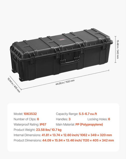 VEVOR Weatherproof Hard Case, Heavy Duty Protective Dry Box Case - Image 8