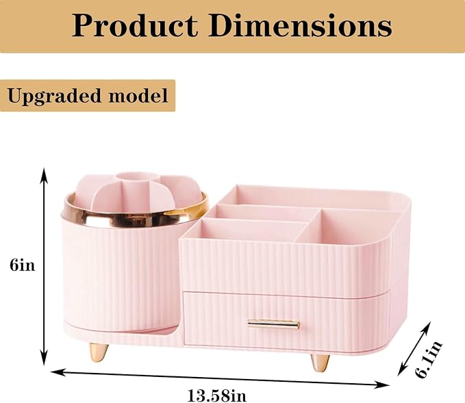 Rotating Makeup Organizer for Vanity - Image 4