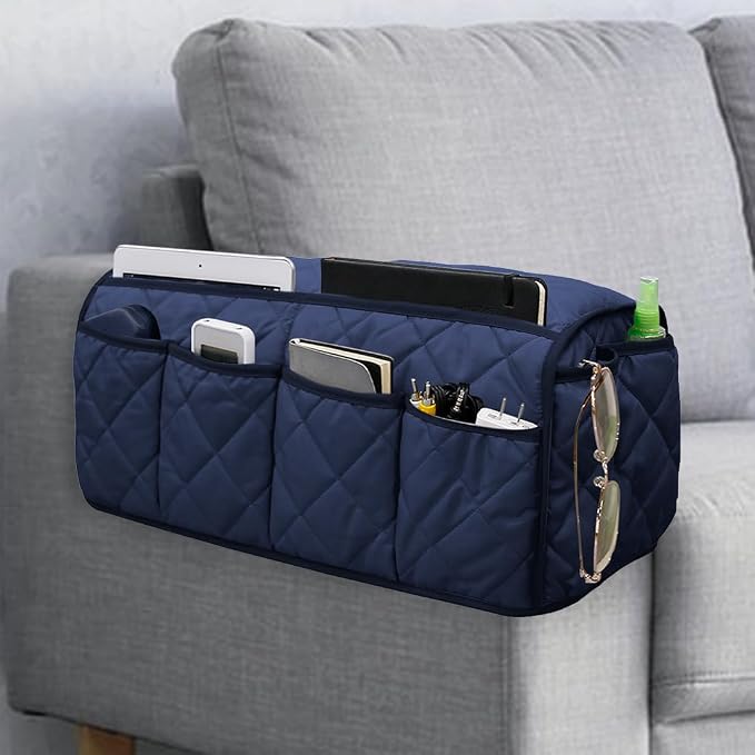 Sofa Armrest Organizer, Couch Remote Control Holder by DECKALY