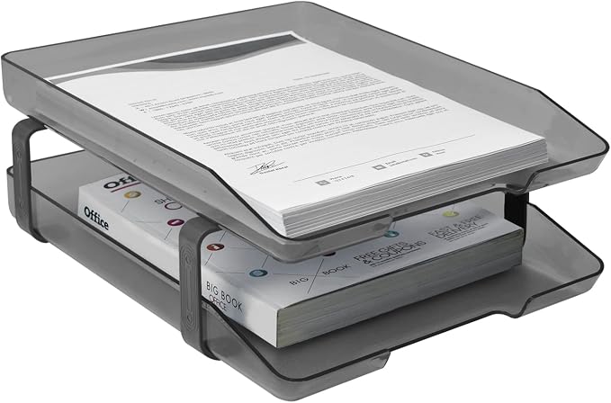Acrimet Traditional 2 Tier Letter Tray, Front Load Design, A4 Letter Size by Organizingyourlife
