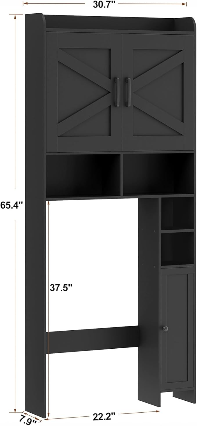 Homhedy Wooden Over The Toilet Storage Cabinet - Image 2