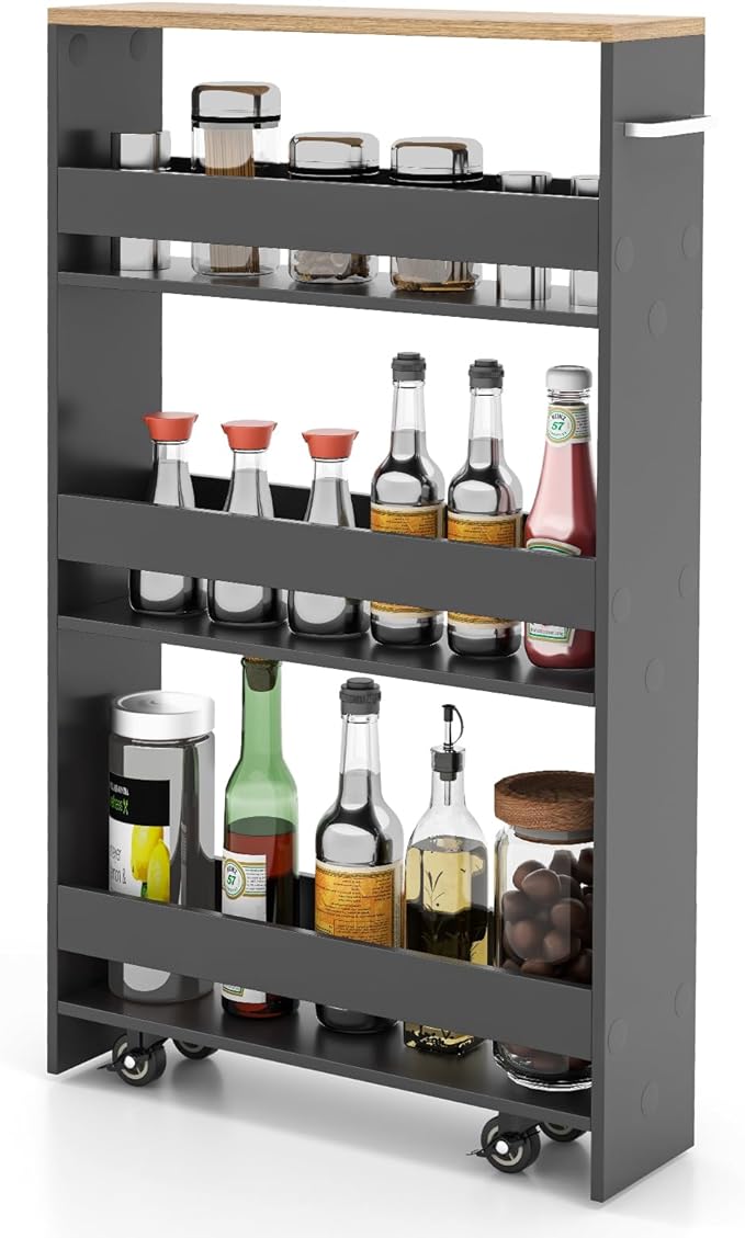 LOKO Slim Storage Cart, 4-Tier Rolling Cart by LOKO