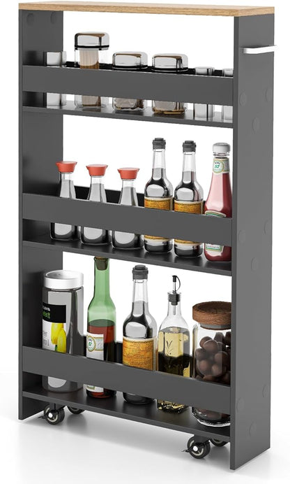 LOKO Slim Storage Cart, 4-Tier Rolling Cart by LOKO