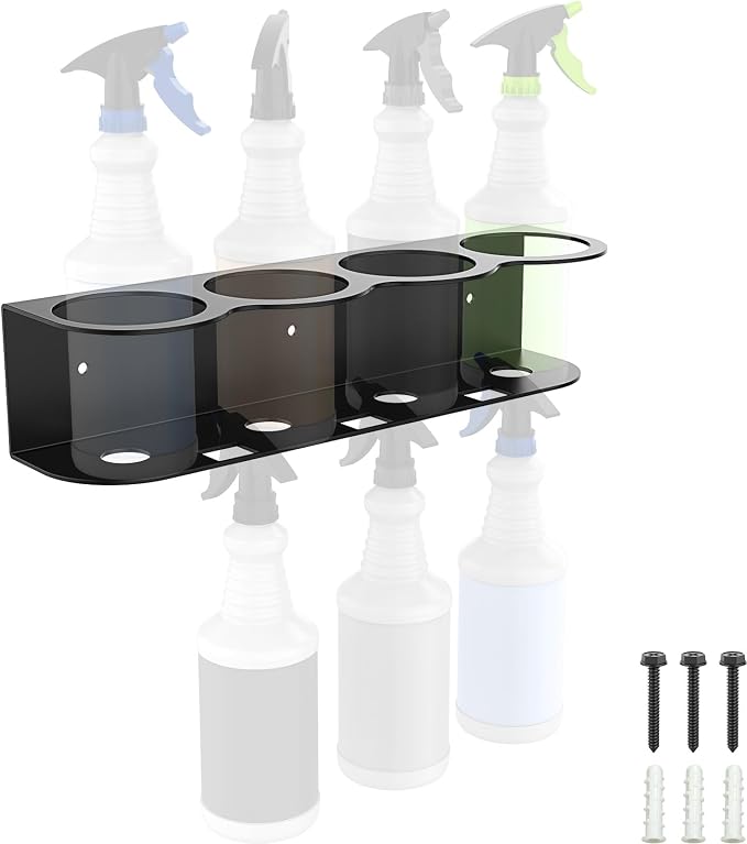 Spray Bottle Holder, Spray Bottle Holder Wall Mount Space-Saving Cold-Rolled by Unknown