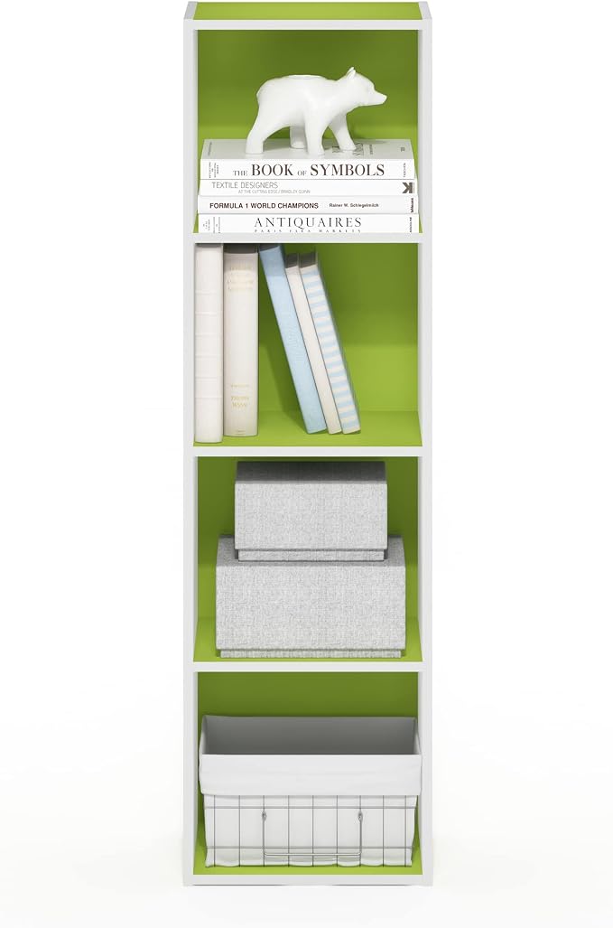 Furinno PASIR Book Shelf, 4-Tier Modern Bookshelf, Open Shelves Bookcase 9 x 12 - Image 5