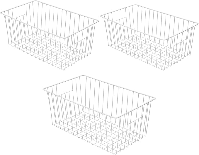 Large Wire Storage Baskets Freezer Baskets Organizer, Refrigerator Metal Wire - Image 8