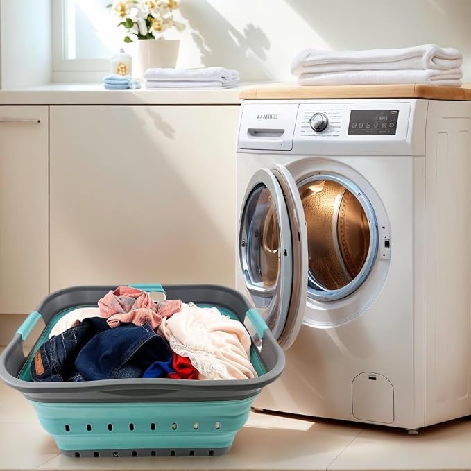 SAMMART 42L Collapsible Plastic Laundry Basket - Image 2