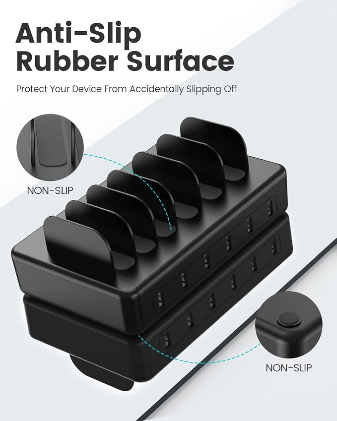 CREATIVE DESIGN 50W 6 Ports Multi Charger Station - Image 6