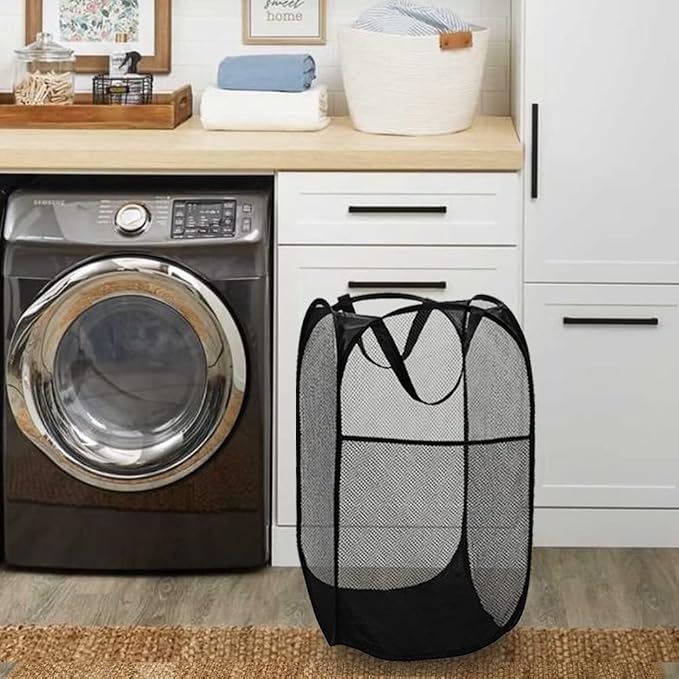 BATTOO Deluxe Strong Mesh Pop up Laundry Hamper Basket - Image 5
