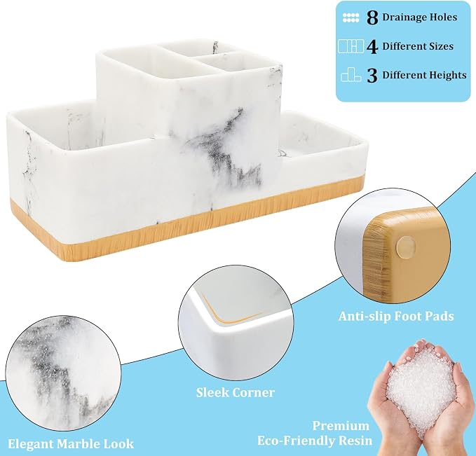 Toothbrush Holder for Bathrooms, Bathroom Organizer Countertop, Rectangle 5 - Image 5