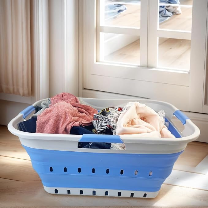 SAMMART 42L Collapsible Plastic Laundry Basket - Image 2