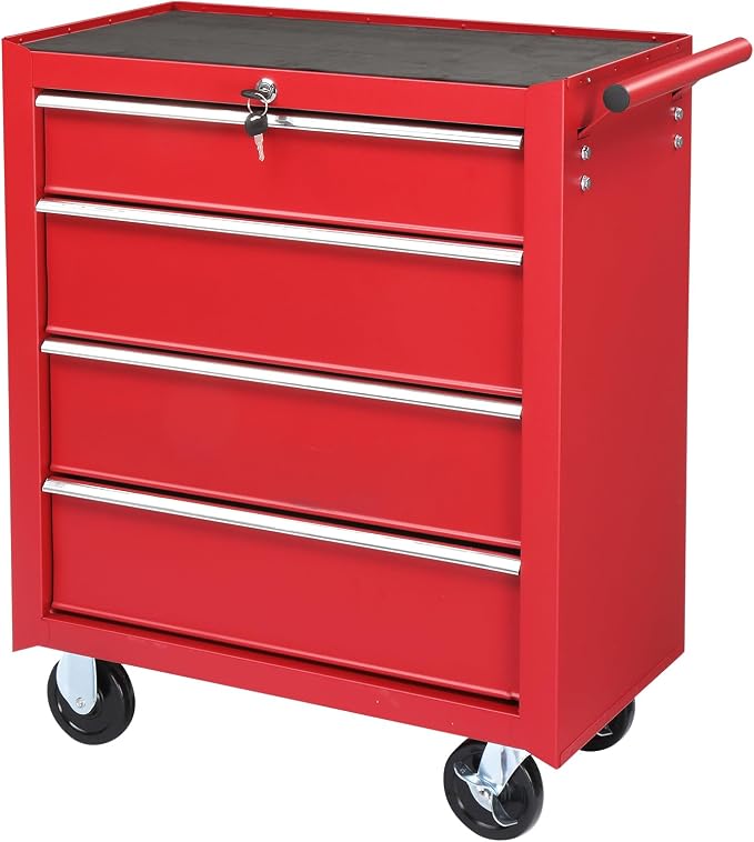 Metal Rolling Tool Box Organizer | Lockable Tool Chest by NAICKUC