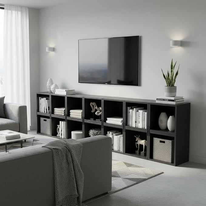 Homkdom 4 Cube Storage Organizer, DIY Book Shelf - Image 4