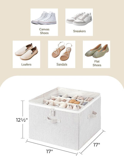 StorageWorks Shoe Organizer for Closet, Fits up to 16 Pairs, Shoe Cubby Storage - Image 3