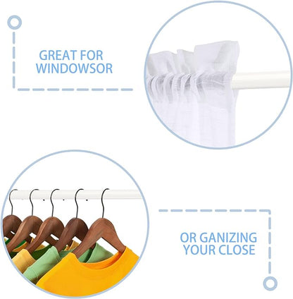 AIZESI Spring Tension Curtain Rods Short Tension Rod | Adjustable, No Drilling - Image 4