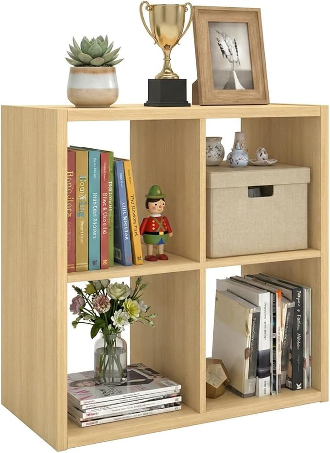 WannabeMyself【2026 Wooden Thick Frame】 4 Cube Storage Organizer by WannabeMyself