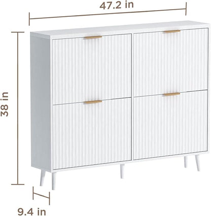 Shoe Cabinet Storage, Modern Freestanding Organizer - Image 2