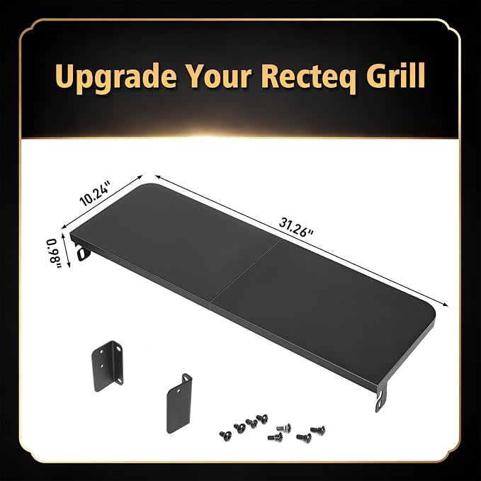 QuliMetal Front Shelf for Recteq RT-1100, Folding Front Grill Table Accessory - Image 2