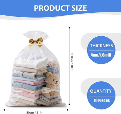 Large Clear Plastic Storage Bags, Seasonal Clothing, Comforter and Basement - Image 2