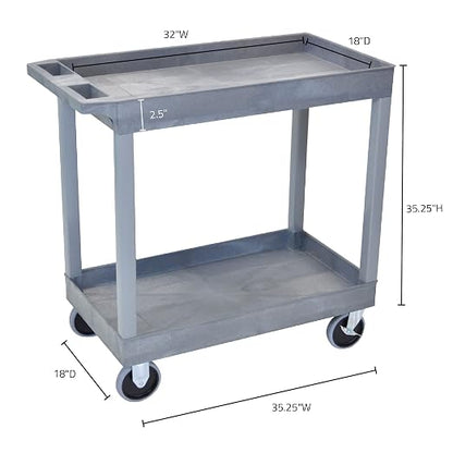 LUXOR EC11HD-G 32" x 18" Tub Cart - Image 3