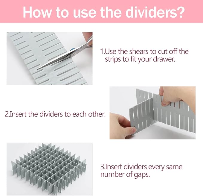 acDesign 40Pcs Drawer Dividers, Adjustable Drawer Organizer - Image 3