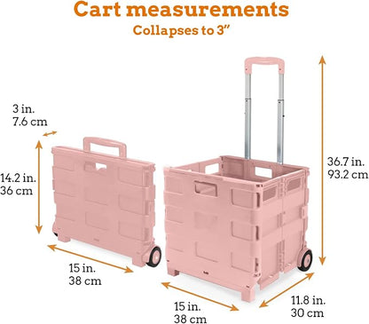 Ultra-Slim Rolling Collapsible Storage Pack-N-Roll Utility-carts, - Image 2